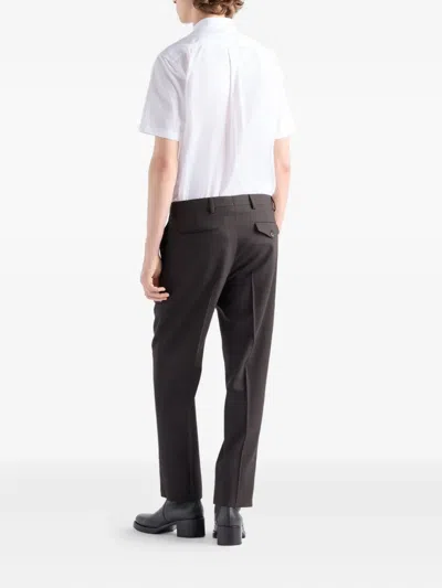 Prada Patch-pocket Short-sleeve Shirt In White
