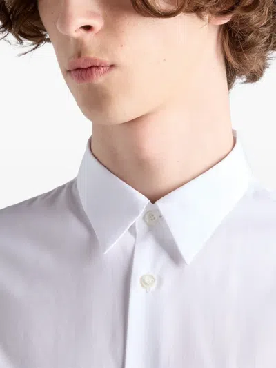 Prada Patch-pocket Short-sleeve Shirt In White