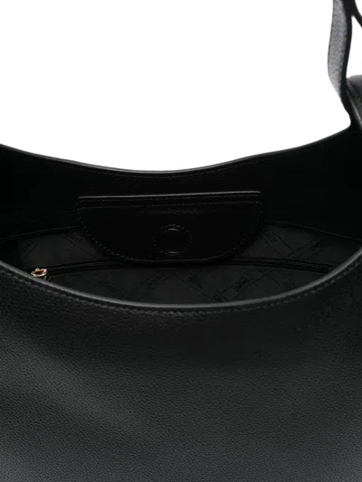 Longchamp `le Foulonné` Large Hobo Bag In Black