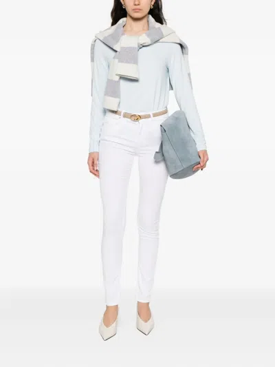Marc O'polo Long-sleeve Round-neck Top In Blue
