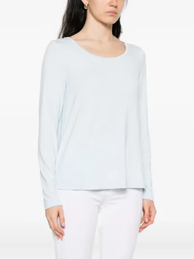Marc O'polo Long-sleeve Round-neck Top In Blue