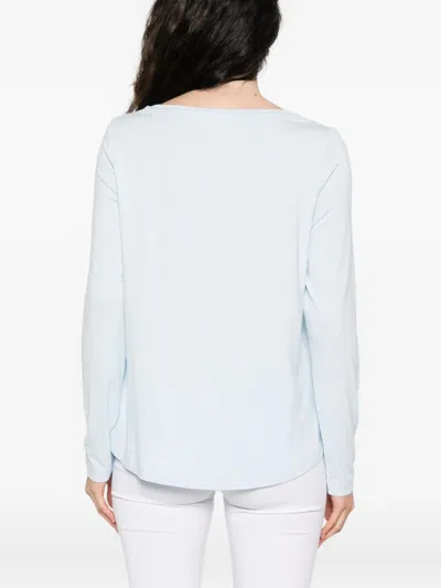 Marc O'polo Long-sleeve Round-neck Top In Blue