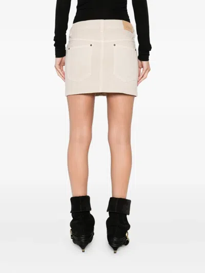 Isabel Marant Paulina Buckle-fastening Pocket Skirt In Neutral