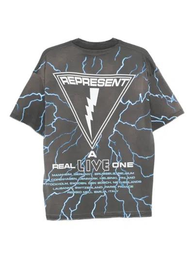 Represent Iron Maiden A Real Live One T-shirt In Gray