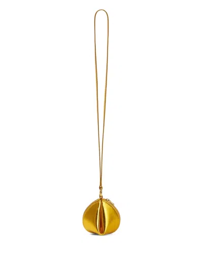 Jil Sander Fortune Cookie Keyring In Gold