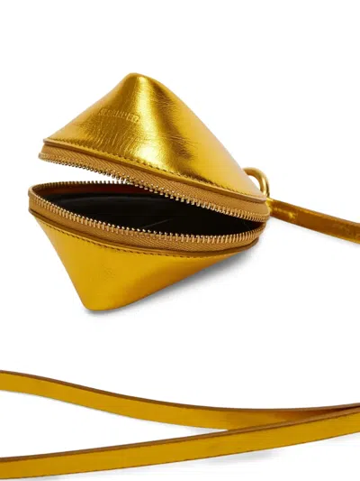 Jil Sander Fortune Cookie Keyring In Gold
