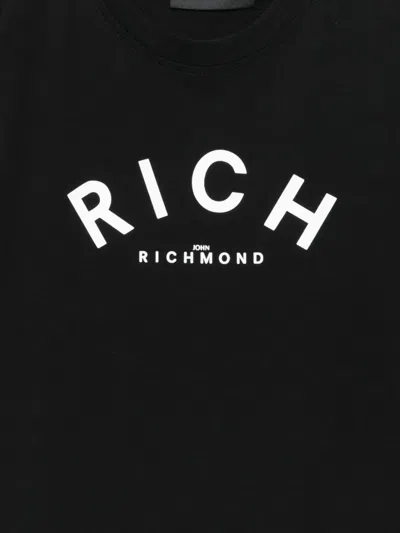 John Richmond Junior Logo-print T-shirt In Black