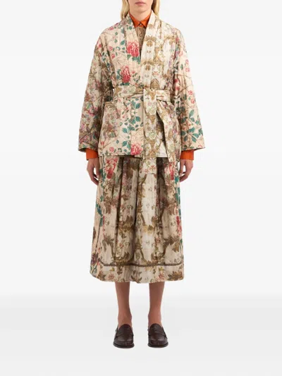 Pierre-louis Mascia Floral-quilted Belted Jacket