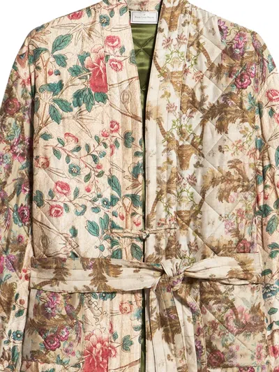 Pierre-louis Mascia Floral-quilted Belted Jacket