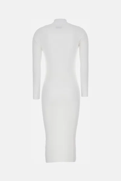 Elisabetta Franchi Midi Dress In White