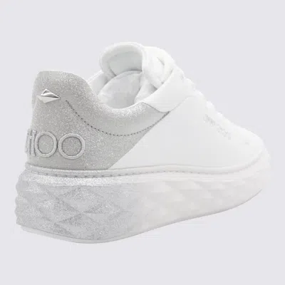 Jimmy Choo White And Silver Sneakers