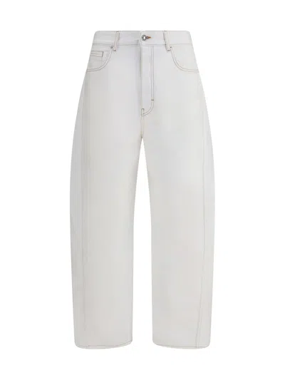 Givenchy Men White Denim Wide-leg Jeans In White