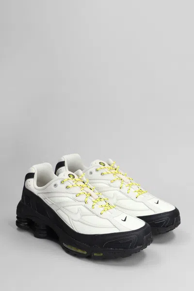 Nike Shox Ride 2 Sneakers In White Leather And Fabric In White