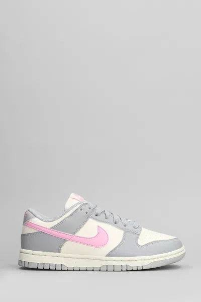 Nike Dunk Low Sneakers In Grey Leather