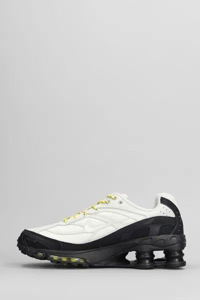 Nike Shox Ride 2 Sneakers In White Leather And Fabric In White