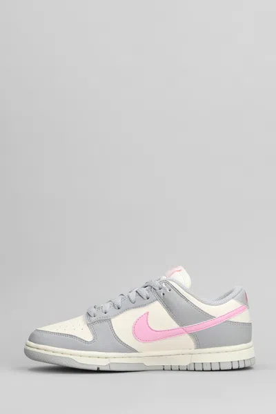Nike Dunk Low Sneakers In Grey Leather