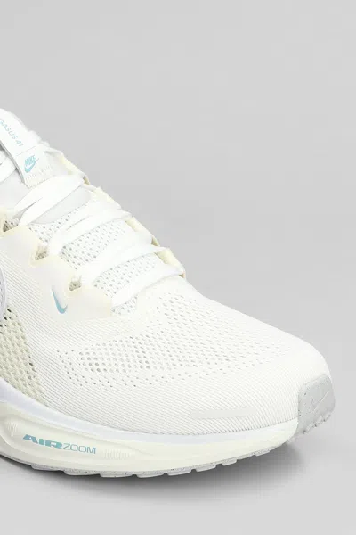 Nike Air Zoom Pegasus 41 Sneakers In White Leather And Fabric