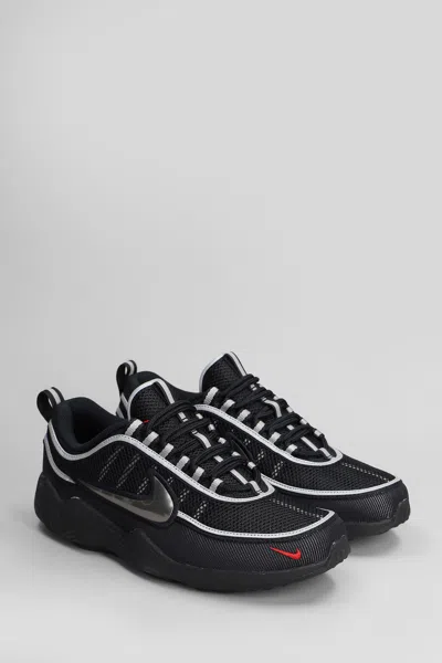 Nike Air Zoom Spiridon Sneakers In Black Leather And Fabric In Black