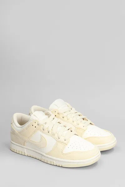 Nike Dunk Low Sneakers In Beige Suede And Leather