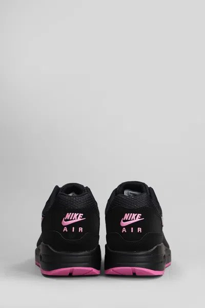 Nike Air Max 1 Prm Sneakers In Black Suede And Fabric