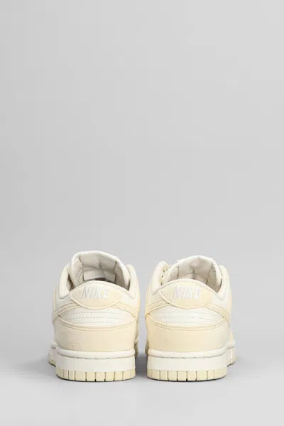 Nike Dunk Low Sneakers In Beige Suede And Leather
