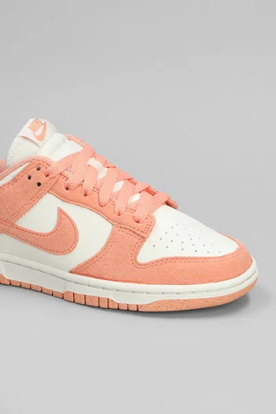 Nike Dunk Low Sneakers In Orange Suede And Leather