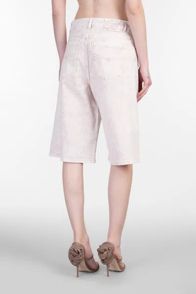 Blumarine Shorts In Rose-pink Cotton In Pink