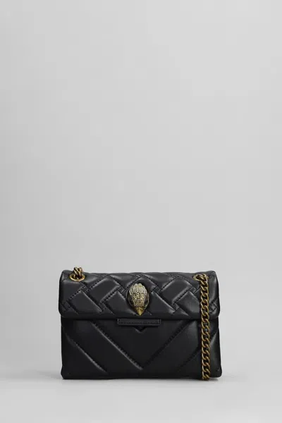 Kurt Geiger Mini Kensington X Shoulder Bag In Black Leather