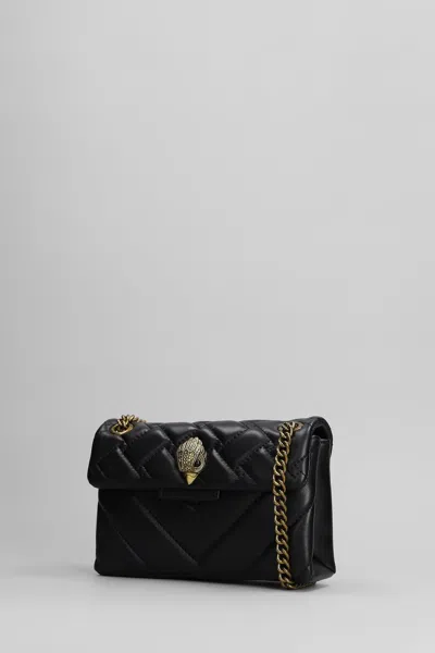 Kurt Geiger Mini Kensington X Shoulder Bag In Black Leather