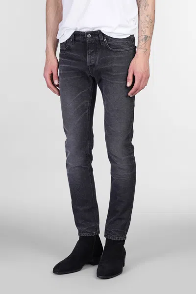 Salvatore Santoro Jeans In Black Denim In Black