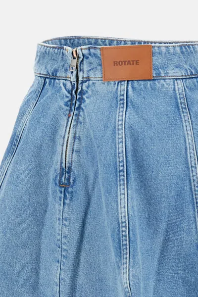 Rotate Birger Christensen Denim Skirt In Blue
