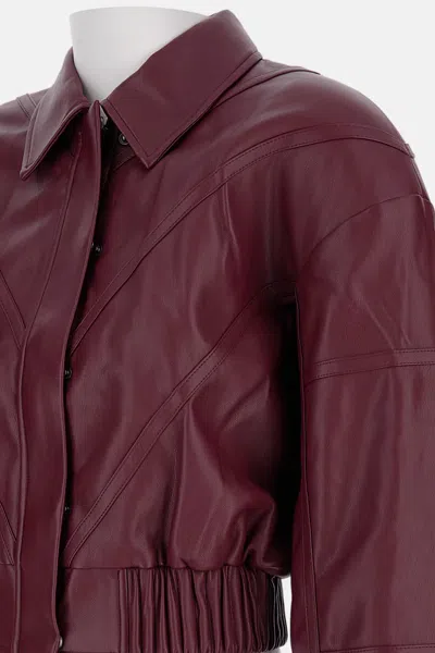 Rotate Birger Christensen Leather Effect Bomber Jacket