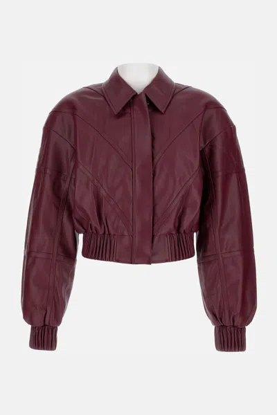 Rotate Birger Christensen Leather Effect Bomber Jacket