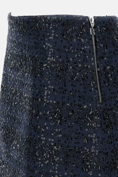 Rotate Birger Christensen Midi Skirt In Blue