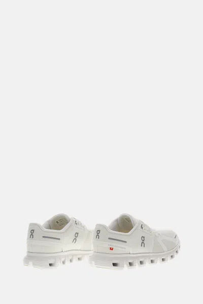 On Low Top Sneakers With Mesh Upper And Rubber Outsole In White