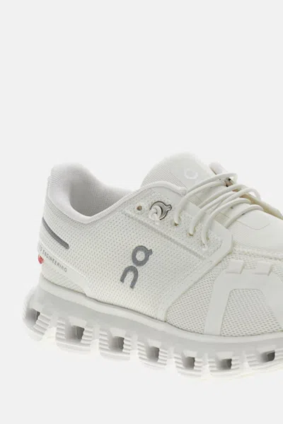 On Low Top Sneakers With Mesh Upper And Rubber Outsole In White