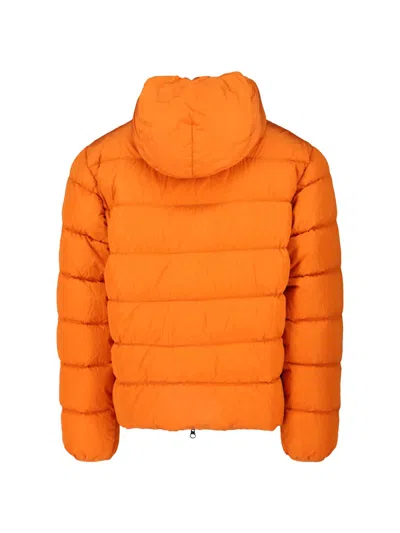 C.p. Company Padded Down Jacket In Orange