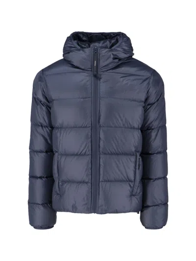 Aspesi Thickened Down Jacket In Blue