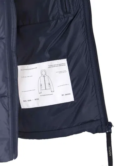 Aspesi Thickened Down Jacket In Blue