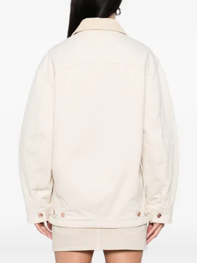 Isabel Marant Ninon Corduroy-collar Jacket In White