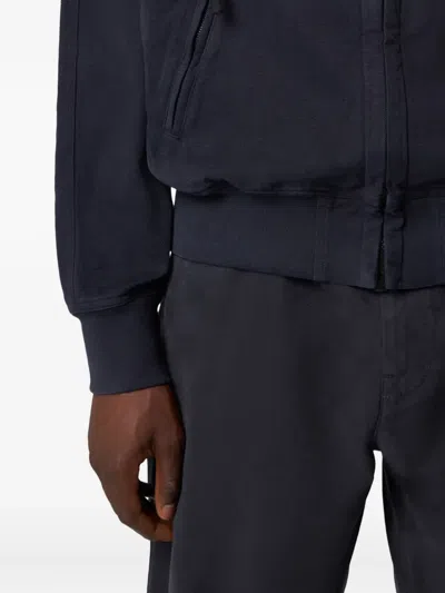 Stone Island Oversized-fit Track Jacket With Zip Pockets In Black
