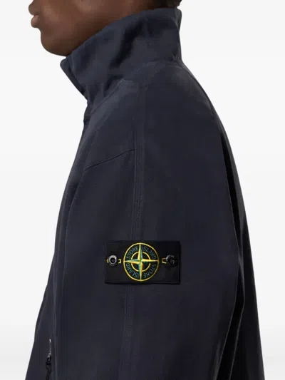 Stone Island Oversized-fit Track Jacket With Zip Pockets In Black