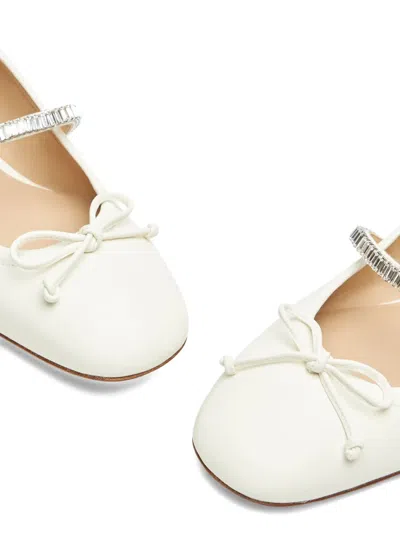 Stuart Weitzman Crystal-embellished Bow Flats