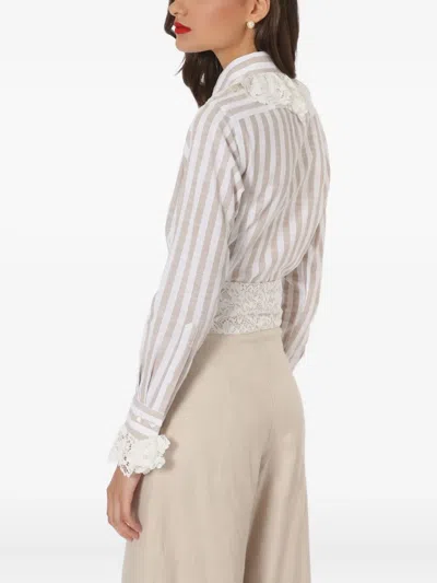 Lethicia Bronstein Lace-insert Pleated Trousers