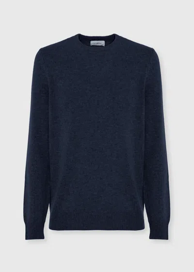 Malo Crew Neck Sweater In Cashmere In Blue