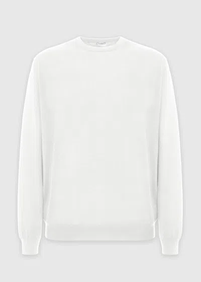 Malo Cashmere And Silk Crewneck In White