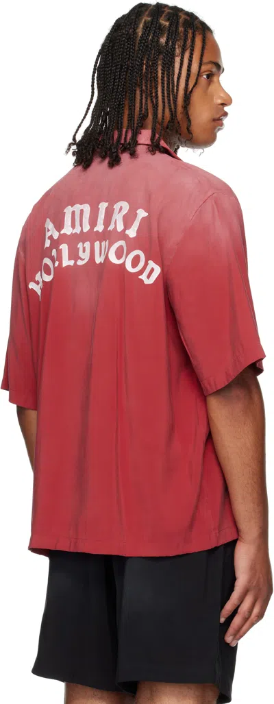 Amiri Hollywood Bowling Shirt In Red