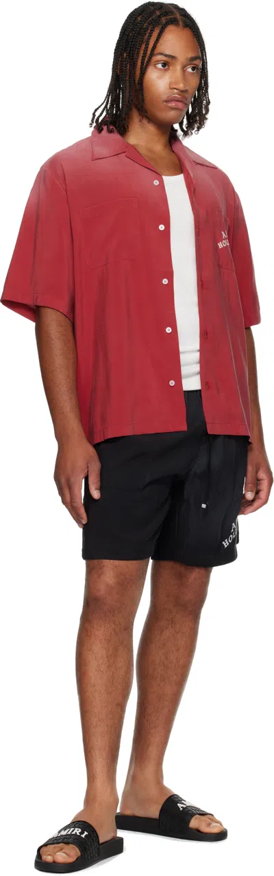 Amiri Hollywood Bowling Shirt In Red