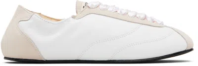 Repetto White Silk Tennis Sneakers