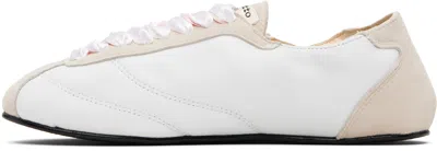 Repetto White Silk Tennis Sneakers